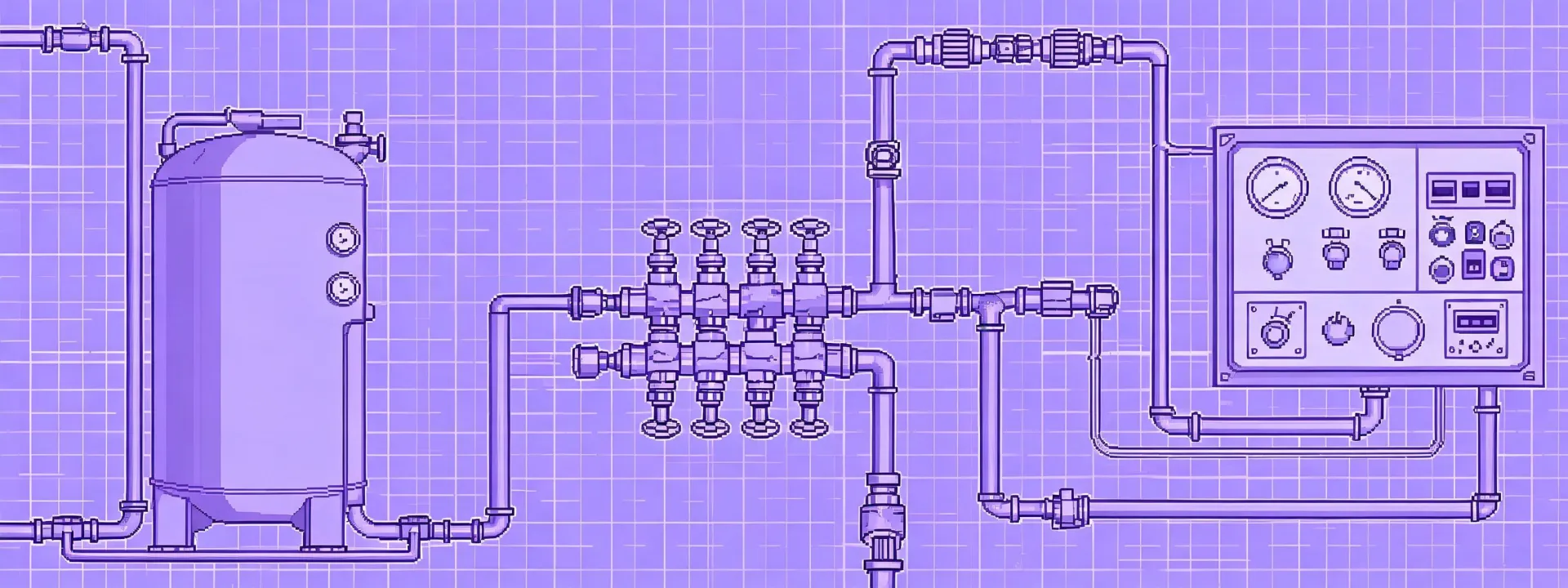 Fluid system applications across industrial panels